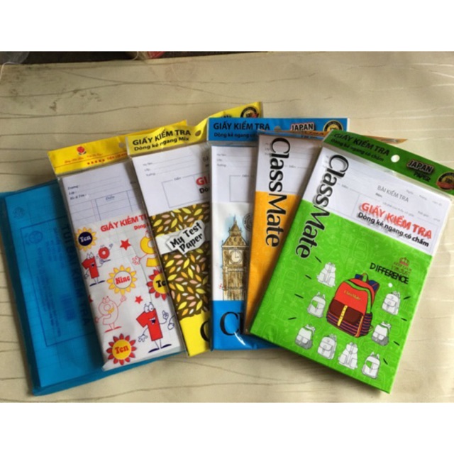 giấy kiểm tra cấp 1,cấp 2