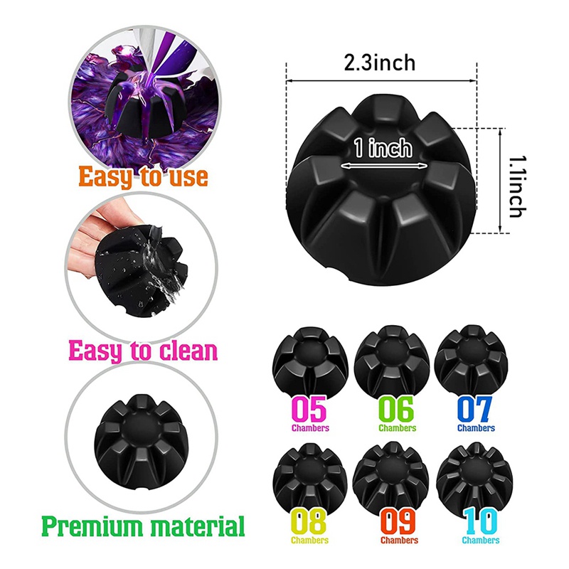 Set 6 Dụng Cụ Lọc Rót Sơn Acrylic DIY Hình Bông Hoa