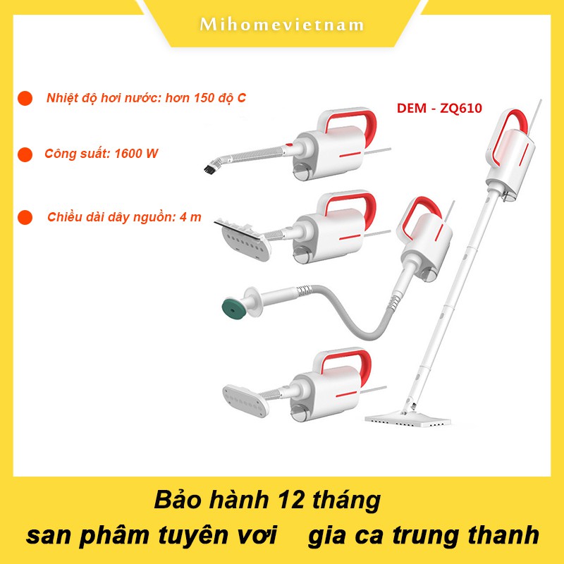 [Mã ELMS4 giảm 7% đơn 500K] Máy vệ sinh hơi nước cầm tay đa chức năng DEERMA Dem-ZQ610
