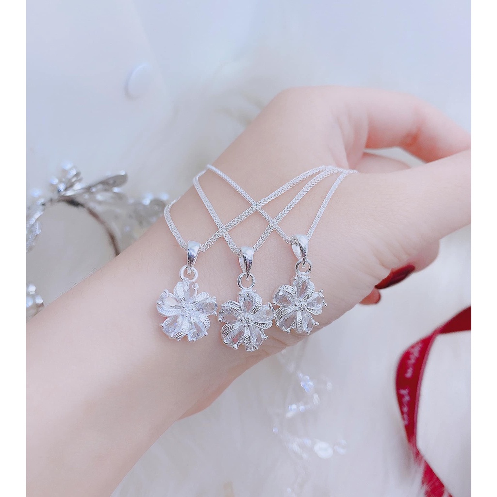 dây chuyền hoa đá , cánh xoáy thời trang hàn quốc hot hít năm nay