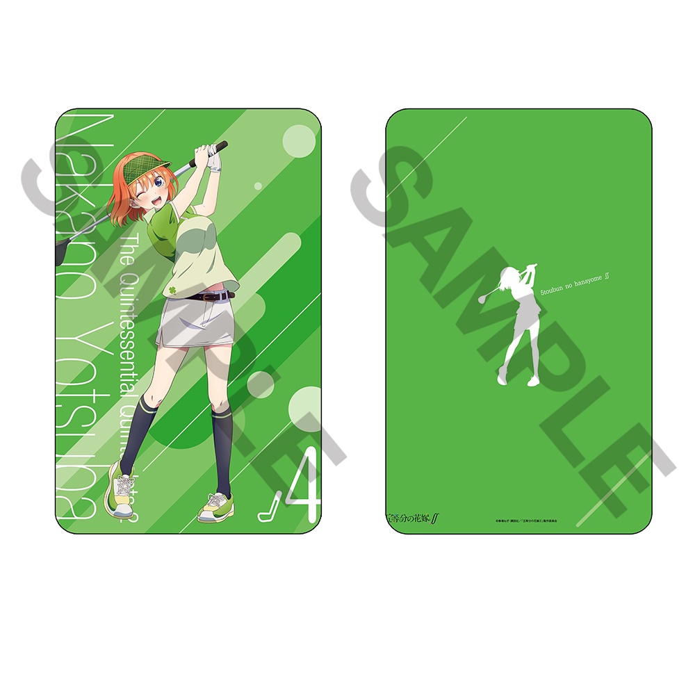 Ảnh card bo góc in hình Gotoubun No Hanayome  Nhà Có 5 Nàng Dâu NĂNG ĐỘNG ver thẻ bo viền 5*8cm suu tầm