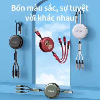 Dây cáp sạc nhanh 3 trong 1 tiện lợi cổng micro usb type c