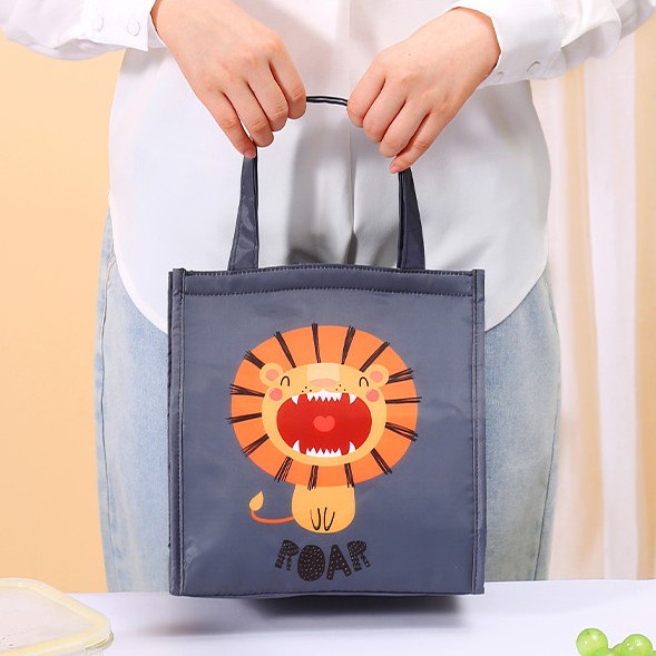 Túi đựng cơm vải Oxford 600D PILOT chống thấm, nhiều lớp có lót nhôm giữ nhiệt, Túi đựng thức ăn văn phòng cách nhiệt tố