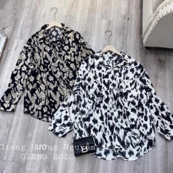 ÁO SƠ MI LỤA DA BEO HOẠ TIẾT HOT