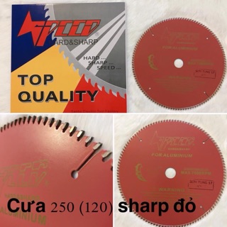 Lưỡi cưa nhôm 255(120 răng) sharp đỏ