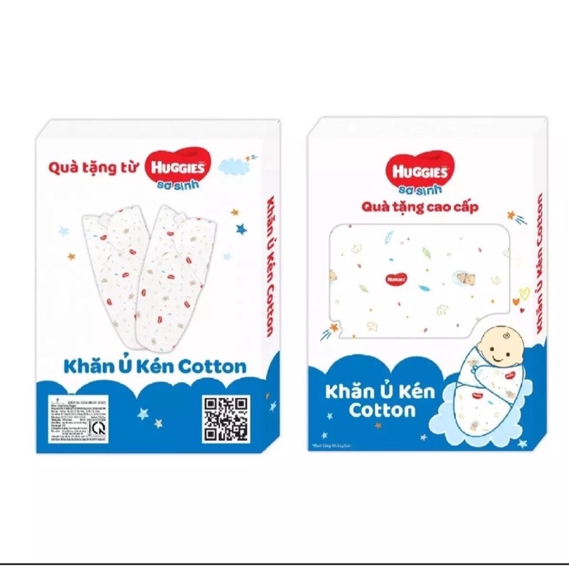 Khăn ủ kén cho bé sơ sinh (quà tặng Huggies) cotton