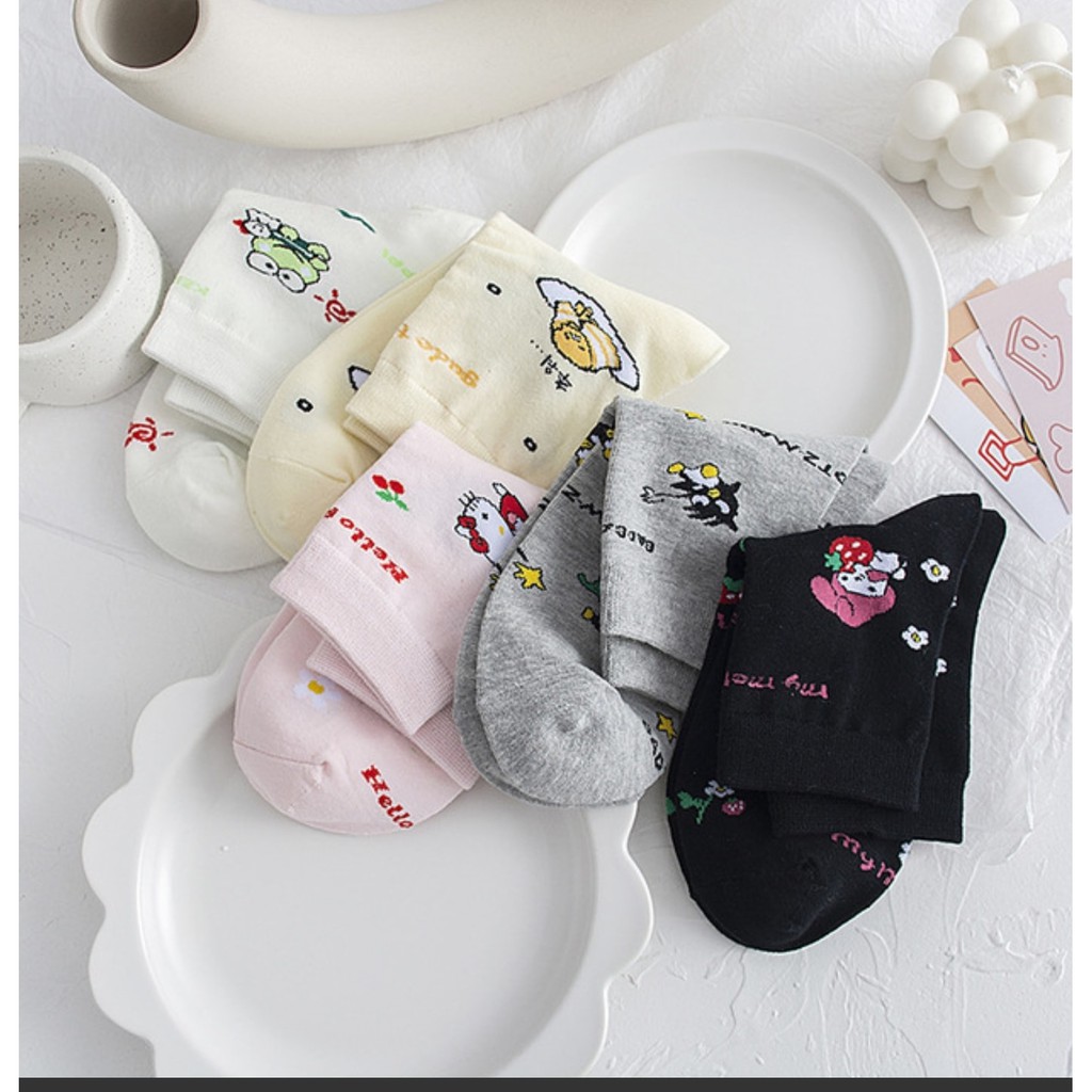 Bộ tất kitty cao cổ họa tiết kute