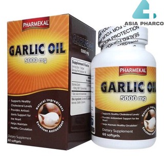 Viên uống dầu tỏi giảm mỡ máu Garlic Oil Pharmekal 5000mg 60 viên