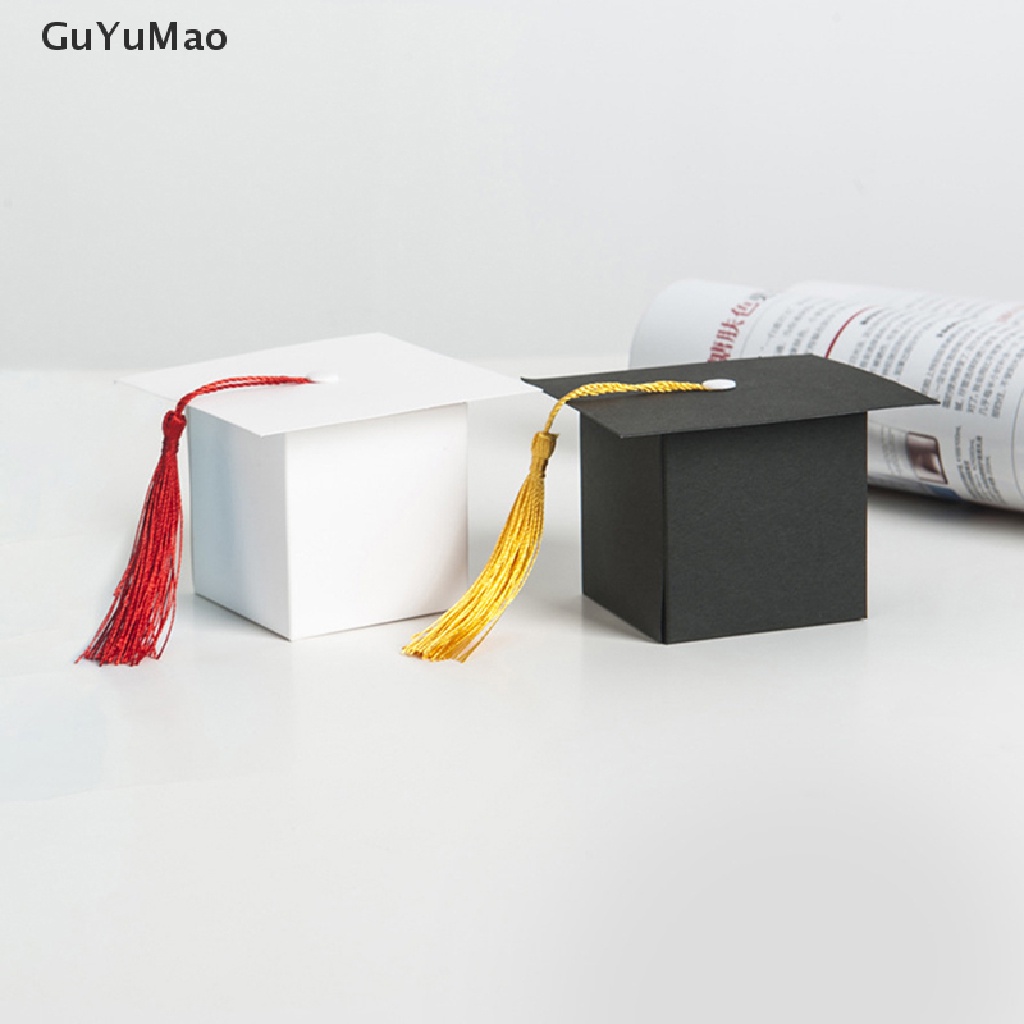 Set 10 hộp đựng kẹo hình mũ tốt nghiệp 2019