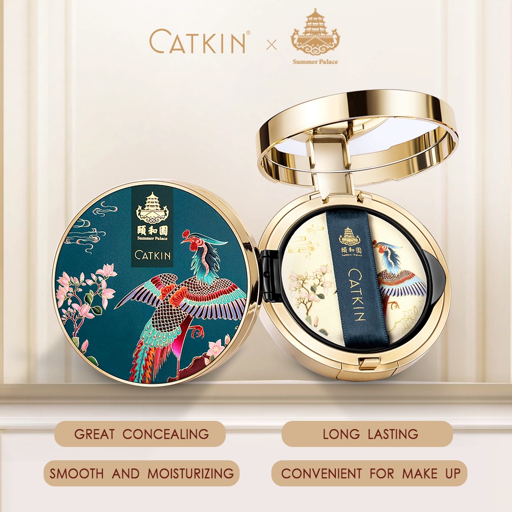 CATKIN Phấn nước kem nền che khuyết điểm tự nhiên kèm lõi dự phòng hiệu quả  phấn nước trang điểm 24g