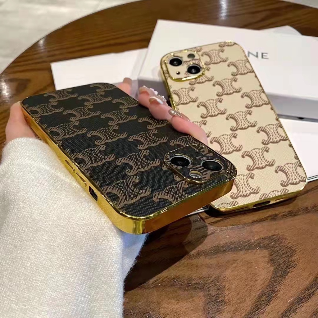 Ốp Điện Thoại Da Mạ Điện Dành Cho iPhone 13 12 11 Pro Max XS XR X 8 7 Plus SE 2020