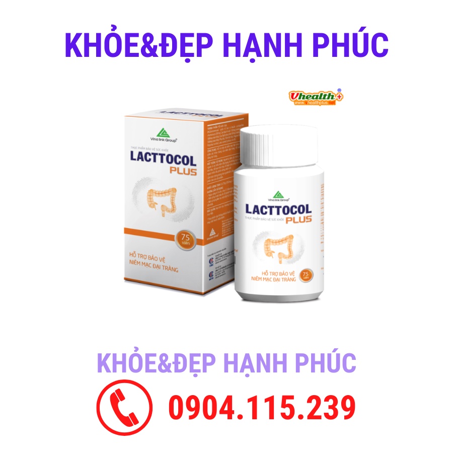 Lacttocol plus vinalink group tăng cường sức khỏe đường tiêu hóa – 75 viên/lọ