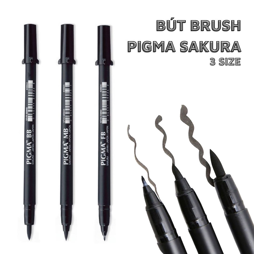 Bút Brush Pigma SAKURA Vẽ- Viết Thư Pháp -Caligraphy