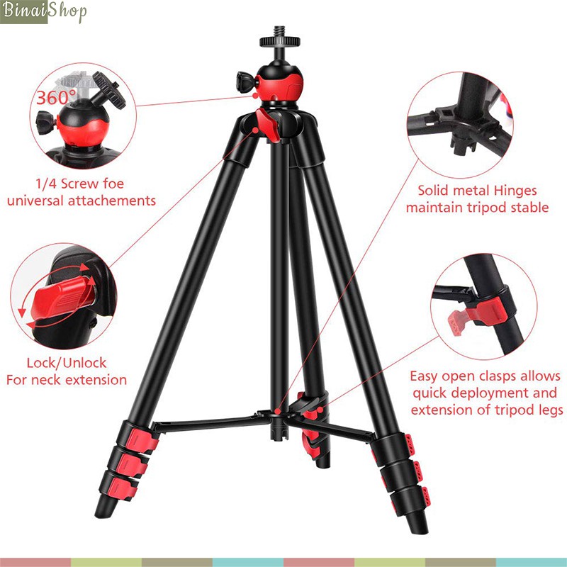 [Mã 159ELSALE hoàn 7% đơn 300K] CHÂN ĐẾ TRIPOD CHỤP HÌNH CHO ĐIỆN THOẠI, MÁY ẢNH ZOMEI T60