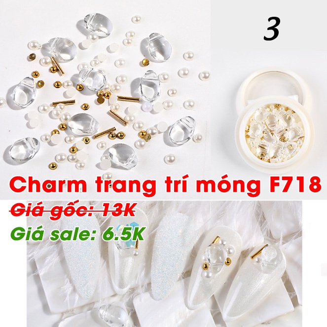 Charm đá, kim loại trang trí móng F718