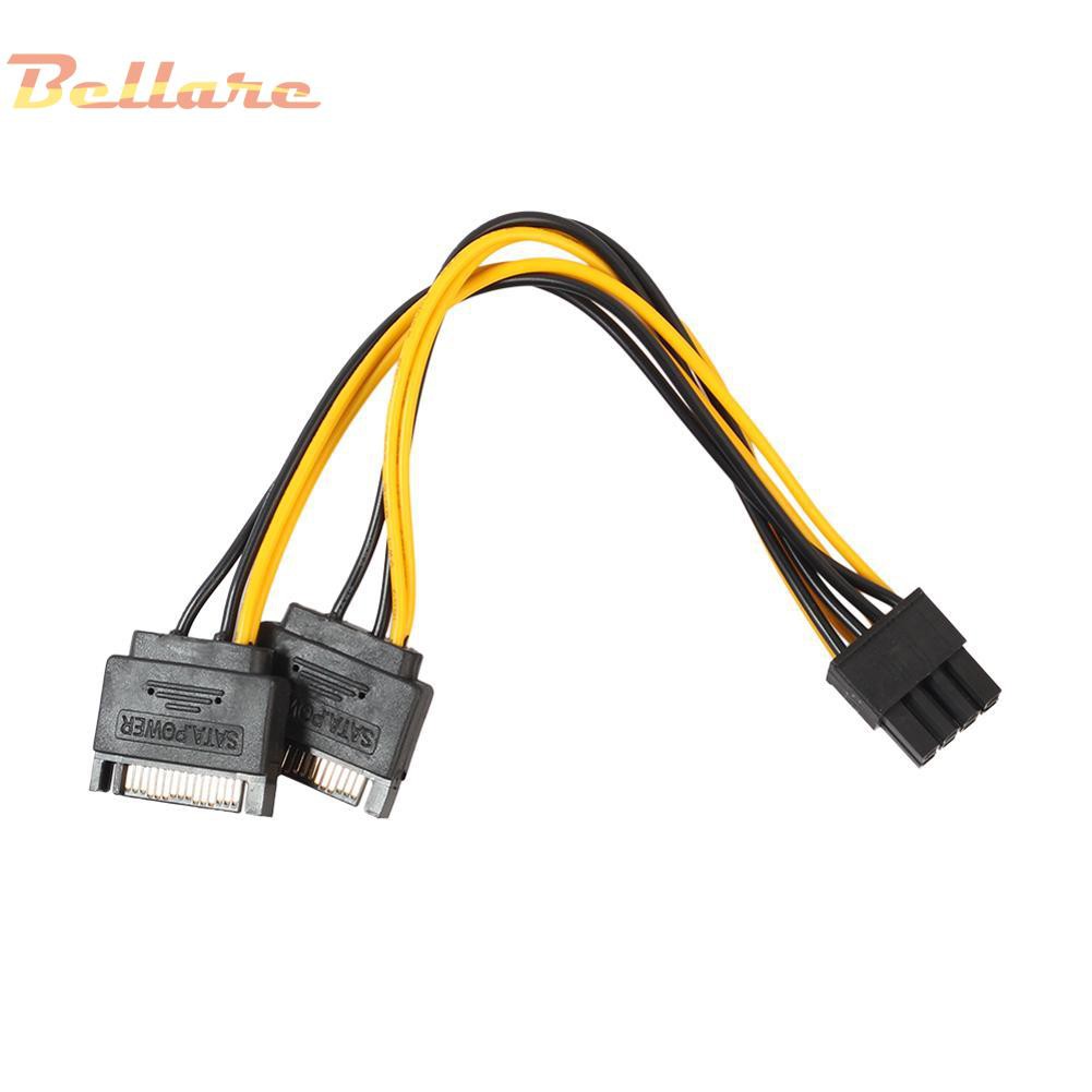 Thắt Lưng Thiết Kế Đơn Giản Thời Trang Cho Nữ✯1 Dây Cáp Nguồn Chuyển Đổi 15Pin SATA Male Sang PCIe 8Pin (6 + 2) Male