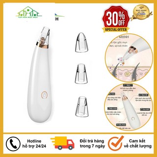 Máy hút mụn cầm tay 5 lực cao cấp black head detector dùng pin tiểu siêu tiện dụng