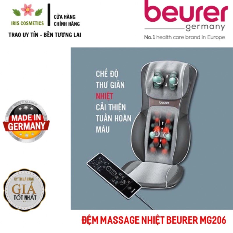 [Chính Hãng][Giá Gốc]Đệm massage nhiệt Beurer MG206 có chức năng hẹn giờ ( bảo hành 24 tháng)