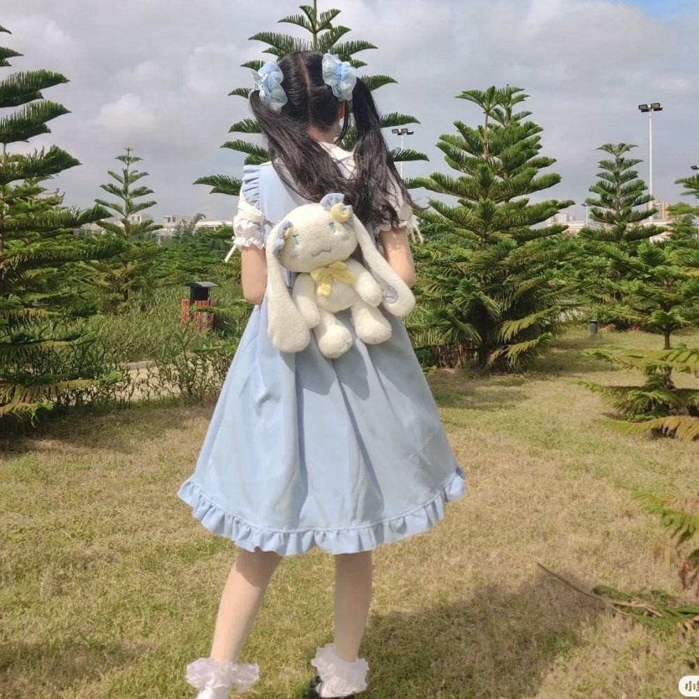 Đầm Lolita Hai Dây Thời Trang Mùa Hè Ngọt Ngào Cho Nữ Sinh