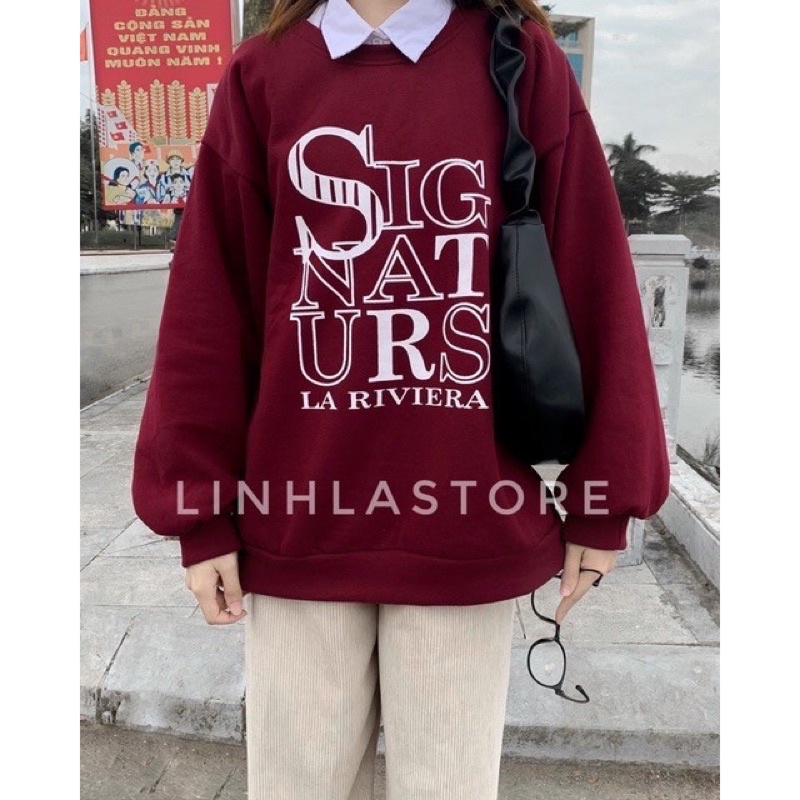 Áo Hoodie tay bồng ulzzang kiểu dáng Hàn Quốc🌸Áo sweater nỉ bông nam nữ form rộng SIG unisex🌸 freeship 🌸 sale | WebRaoVat - webraovat.net.vn