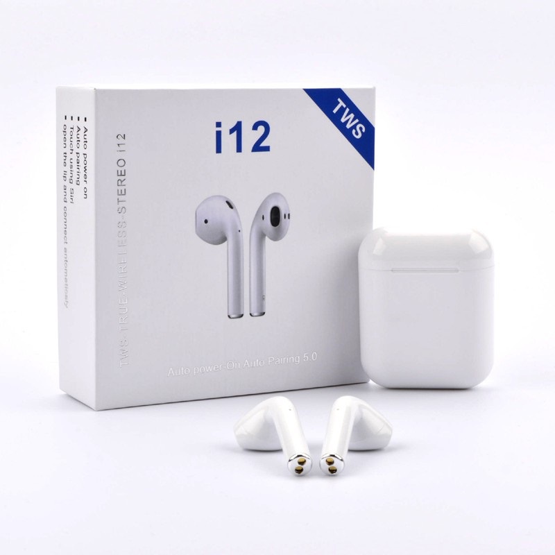 Tai nghe không dây giá rẻ bluetooth tws i12 cảm ứng