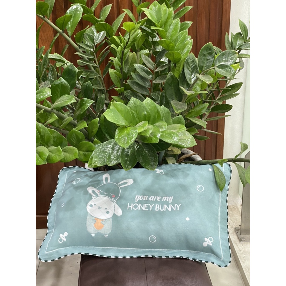 Gối đũi cho bé, gối cotton đũi cho bé từ 1 đến 10 tuổi mềm mịn thoáng khí thấm hút mồ hôi tốt, nhiều hình ngộ nghĩnh