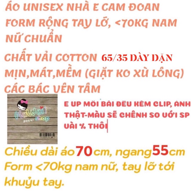 Áo thun trơn Basic Unisex tay lỡ nam nữ oversize 35kg-90kg size m,l,xl - Dư Tú Lệ | BigBuy360 - bigbuy360.vn