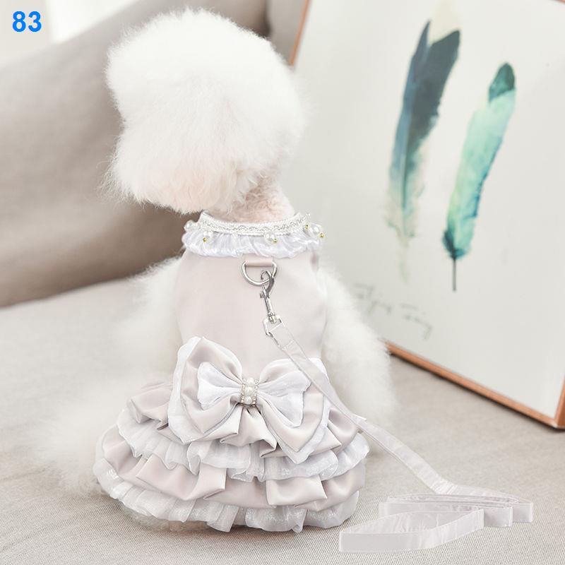 2021 ♞△▧Chó công chúa váy kéo dây quần áo mùa hè bông nhỏ thú cưng hơn gấu trúc schnauzer