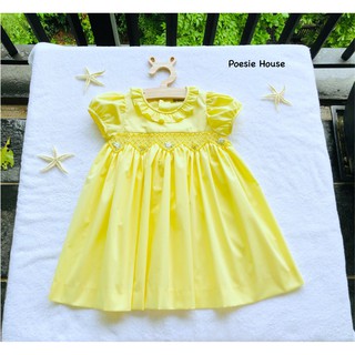 Đầm xích móc Sunny Dress Poesie House dành cho bé gái từ 1-4 tuổi, may thủ công, 100% cotton