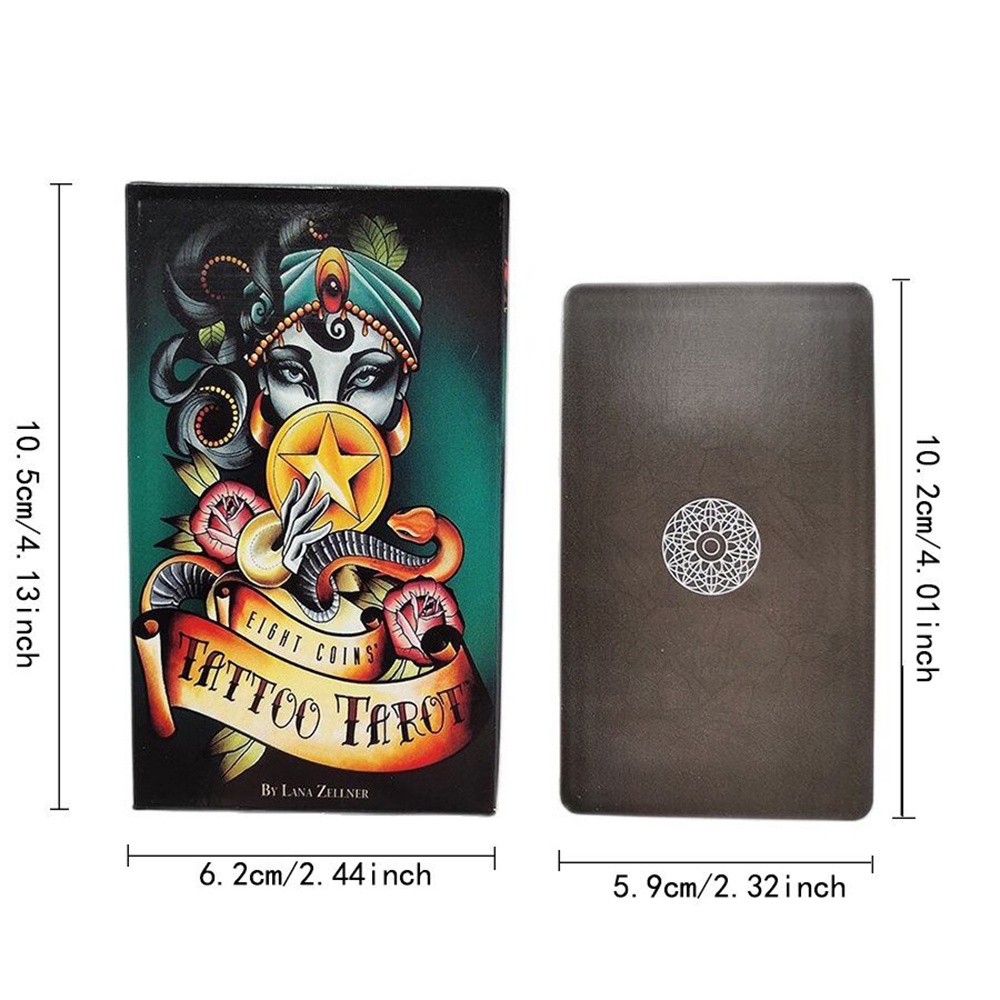 Bài Tarot Eight Coins Tattoo Tarot 82 Lá Bài Tặng Đá Thanh Tẩy C238