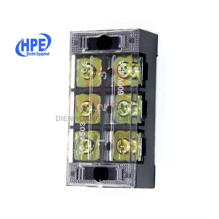 Cầu nối dây điện 3 pha 45A - DOMINO đấu dây diện