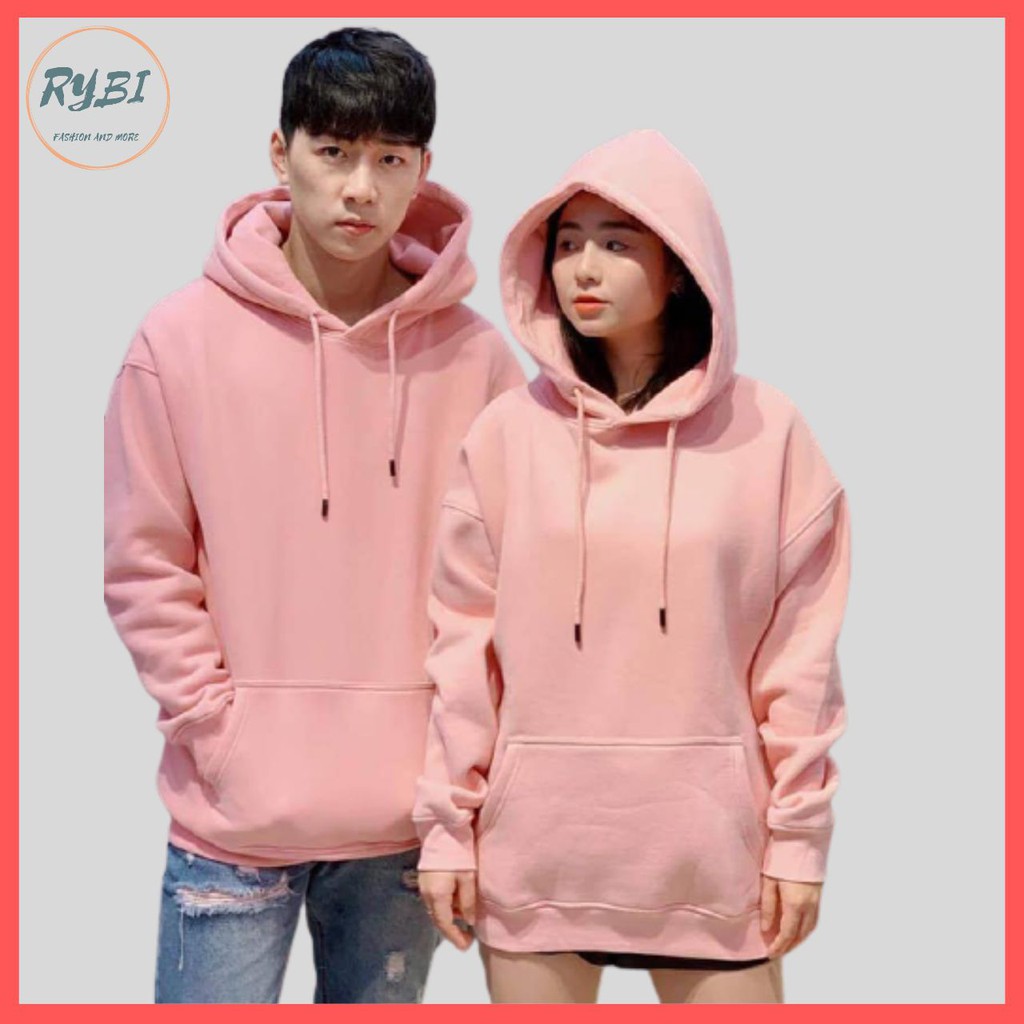 Áo hoodie áo khoác chui unisex nam nữ chất nỉ ngoại dày đẹp free size 65kg màu xanh dương