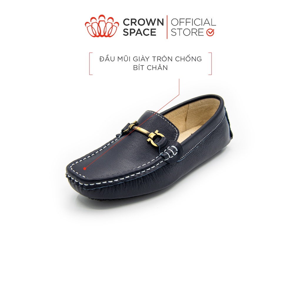 Giày Lười Loafer Bé Trai Đẹp CrownUK George Louis Moccasin Trẻ em Nam Cao Cấp CRUK442 Nhẹ Êm Thoáng Size 26-35/2-14 Tuổi