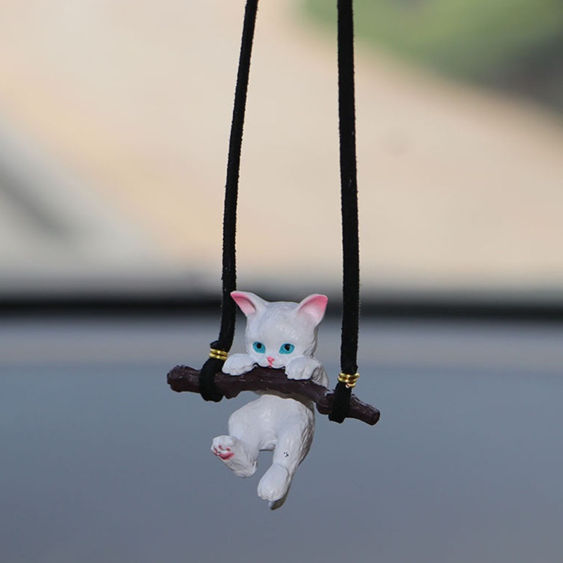 Dây Treo Trang Trí Gương Chiếu Hậu Xe Hơi Hình Chú Mèo Dễ Thương Vui Nhộn