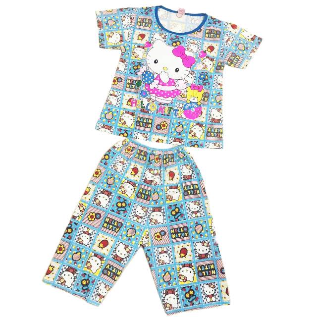 Bộ Đồ Ngủ Pijama In Hình Hello Kitty Dễ Thương Cho Bé Từ 8-9 Tuổi