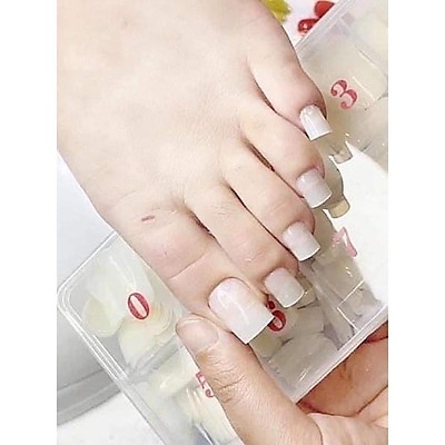 Móng úp chân dài fom chuẩn đủ size,Hộp móng úp chân tay phom đẹp