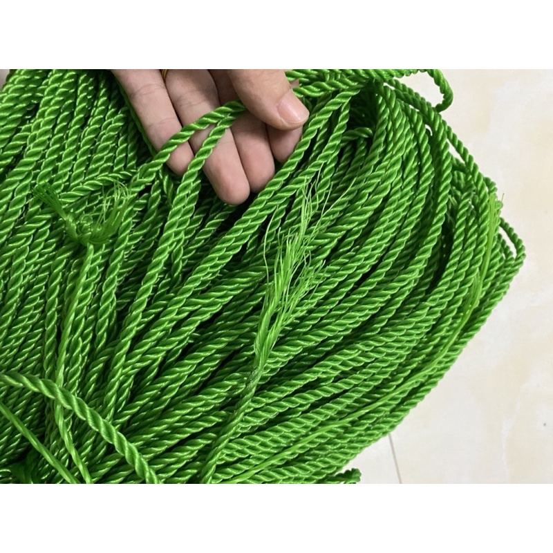 1 Mét dây cước màu xanh loại 3mm dây buộc dàn leo, dây Đan lưới, dây nông nghiệp dai bền