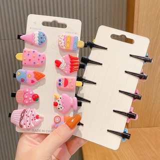 Vỉ 10 Cây Kẹp Tóc Hoạt Hình Cho Bé