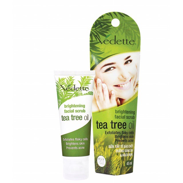 Sữa Tẩy Tế Bào Chết Tràm Trà Dưỡng Sáng và Ngừa Mụn VEDETTE 45ml | BigBuy360 - bigbuy360.vn
