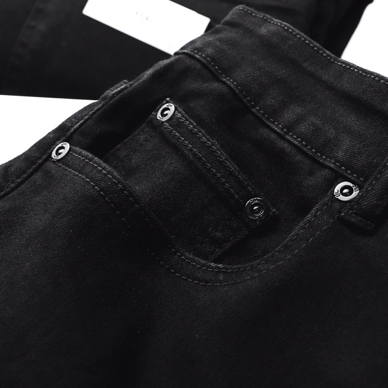 Quần Jean Nam Đen Rách Gối Quần Bò Nam Đen Rách Gối Quần Jean Nam Chất Bò The Fashion House M011 | BigBuy360 - bigbuy360.vn