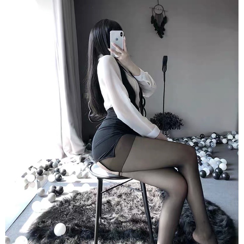 LL1042 Đồ Hoá Trang Nàng Thư Ký Gợi Cảm &lt;kèm cà vạt&gt;  Sexy