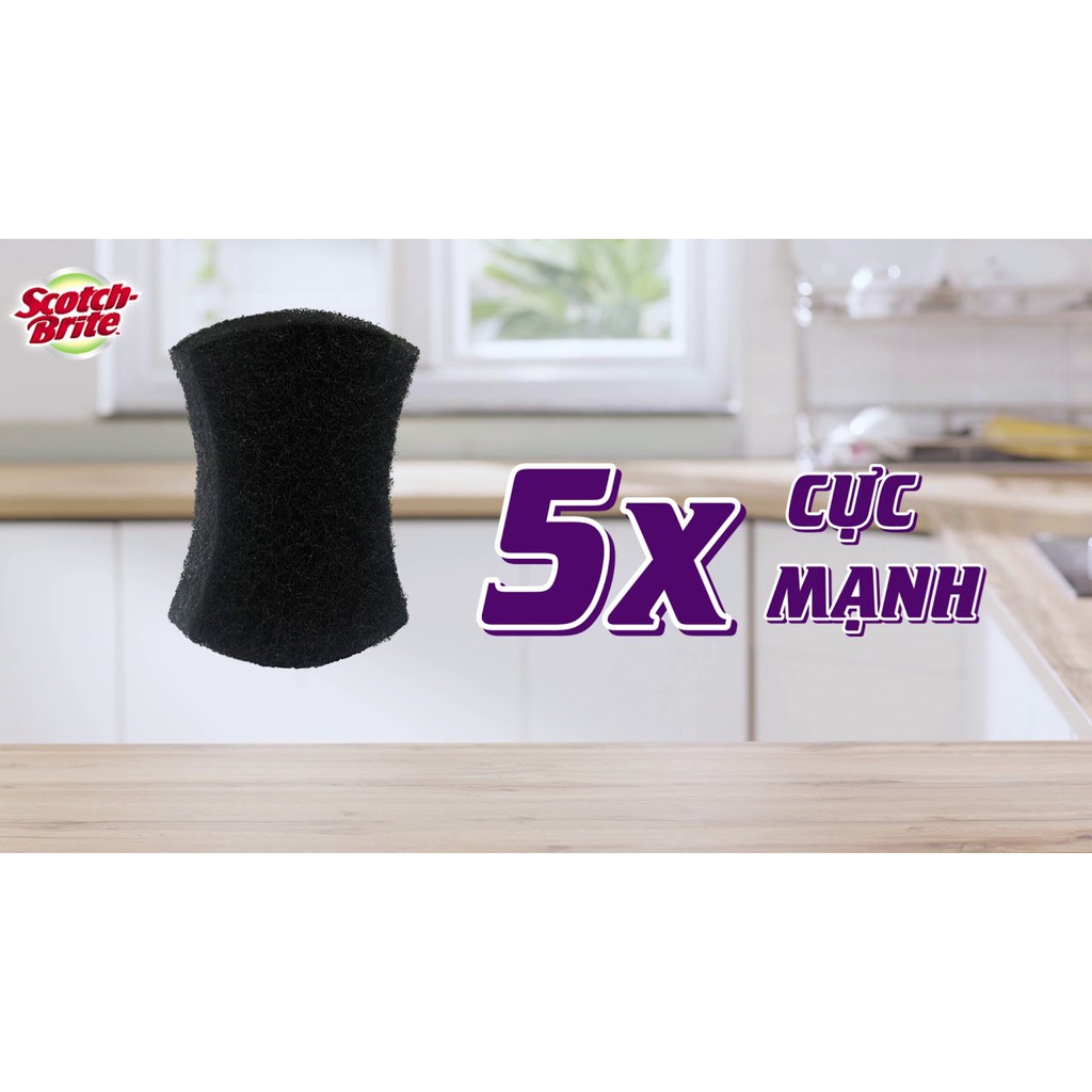 Miếng Cước cọ rửa 5X Cực Mạnh Scotch Brite