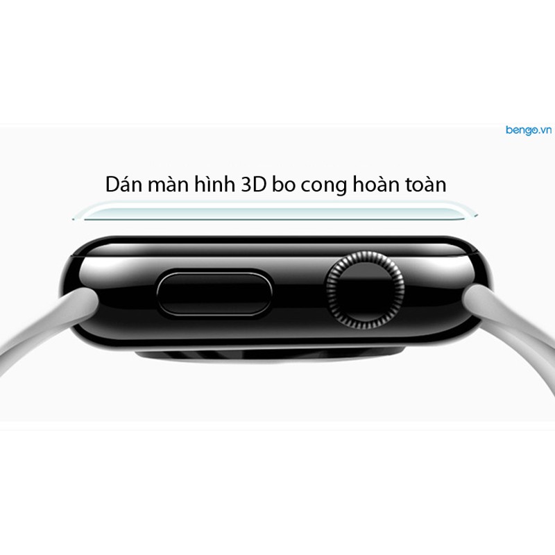 [Mã ELFLASH5 giảm 20K đơn 50K] Dán màn hình cho Apple Watch Series 5/4 44mm GOR 3D full viền đen (Hộp 3 miếng)