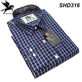 Áo sơ mi dài tay nam trung niên kẻ sọc vải Cotton cao cấp mềm mại bền màu không nhăn không xù lông