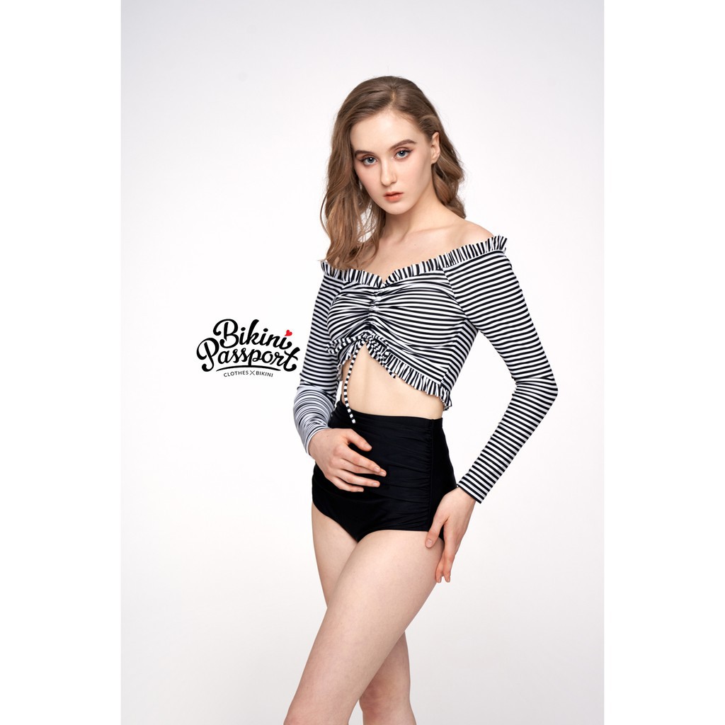 HÀNG CAO CẤP -  BIKINI PASSPORT - Quần bơi Nữ lẻ Lưng cao nhún trước - Đen - BS234_BL  - Hàng Cao Cấp | BigBuy360 - bigbuy360.vn