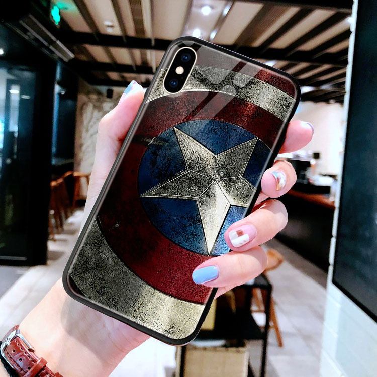 Ốp Đt Bảo Vệ Apple Ip 12 Pro In Hình Captain America CASESPOT Cho Iphone 11/11Pro/11Pro Max Xr Xs Xs Max/6 7 8 Plus Se