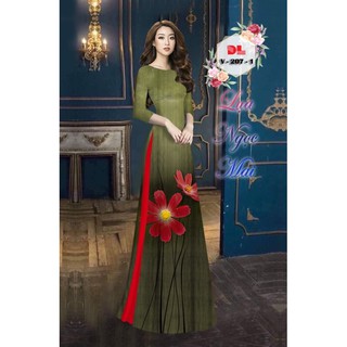 vải áo dài in hoa