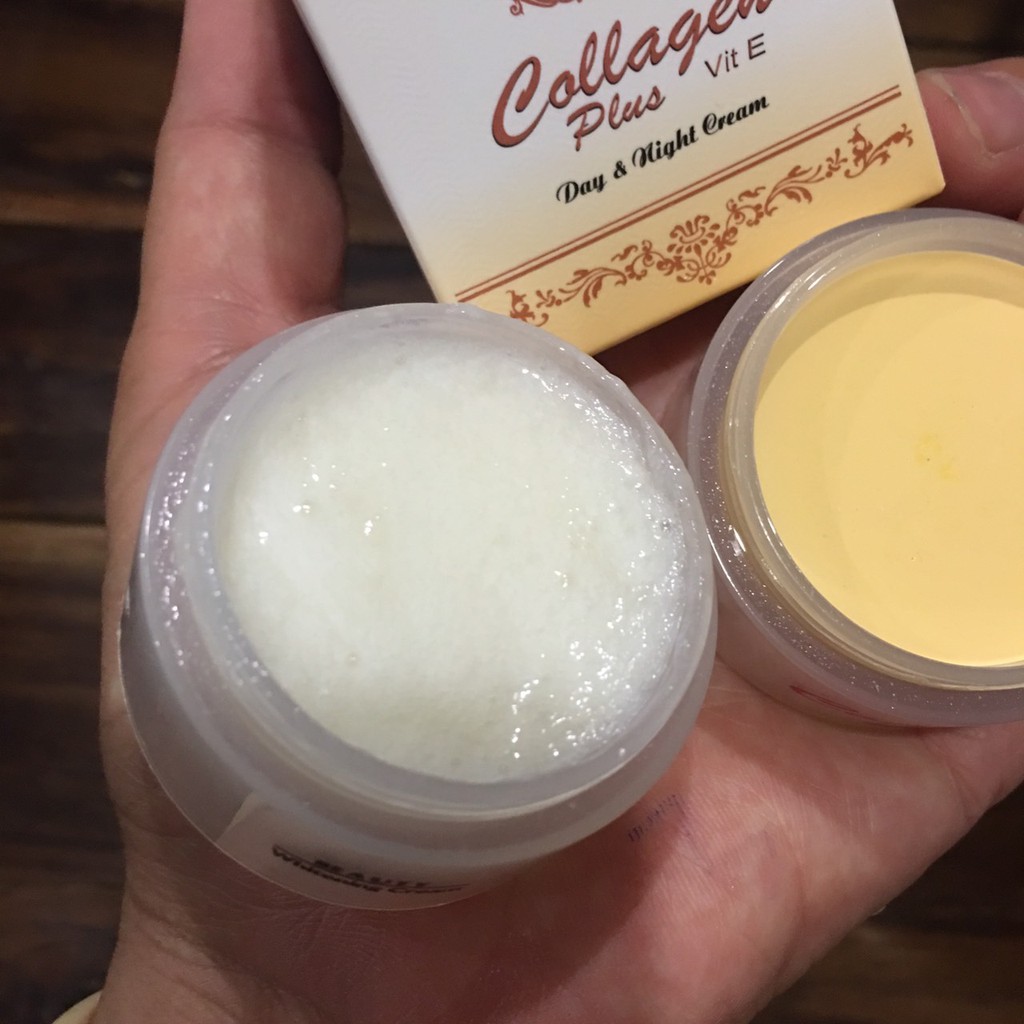 Bộ Kem ngày đêm và soap collagen vit e plus Indonesia