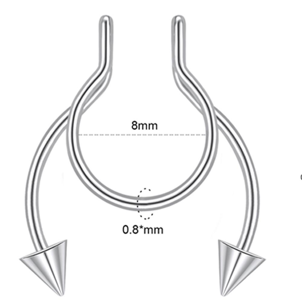 Khuyên Mũi Inox Hình Sừng Hươu Dạng Xoắn Ốc Thời Trang Có Thể Điều Chỉnh