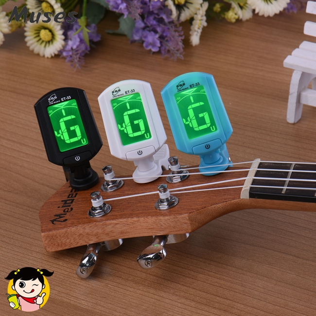 Kẹp Chỉnh Âm Sắc Muse07 ENO ET-33 Hiển Thị LCD Kỹ Thuật Số Cho Đàn Guitar Bass Violin Ukulele